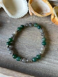 Image 2 of Moss Agate and Labradorite Bracelet 