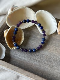 Image 1 of Lapis Lazuli and Amethyst Bracelet