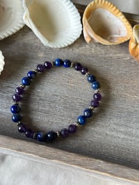 Image 2 of Lapis Lazuli and Amethyst Bracelet