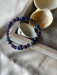 Image 3 of Lapis Lazuli and Amethyst Bracelet