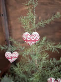 Red Coverlet Heart Ornament