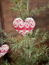 Red Coverlet Heart Ornament