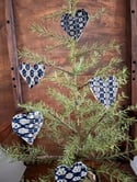 Blue Coverlet Heart Ornament