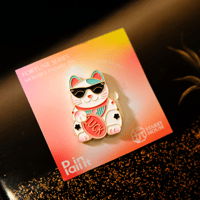 Image 2 of Movable Pin - Fortune Paw Enamel Pin