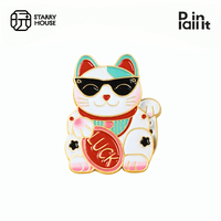Image 1 of Movable Pin - Fortune Paw Enamel Pin