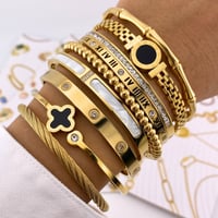 Image 3 of Roman Numeral Bangle 