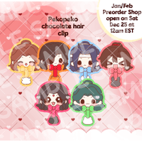 "Chocolate Stick" Hair Clips  