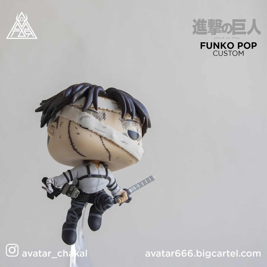 Image of Levi Ackerman funko pop custom