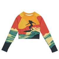 Image 5 of Surf's Up Recycled Long-Sleeve Crop Top