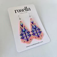 Image 2 of Pink & Blue Folk Flower