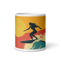 Image 2 of Surf's Up White Glossy Mug