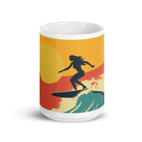 Image 1 of Surf's Up White Glossy Mug