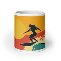 Image 3 of Surf's Up White Glossy Mug