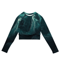 Image 4 of Viridian Recycled Long-Sleeve Crop Top
