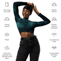 Image 5 of Viridian Recycled Long-Sleeve Crop Top