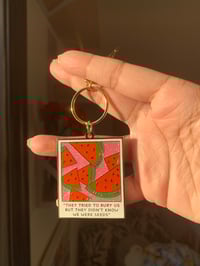 Image 2 of Watermelon Polaroid Enamel Keychain