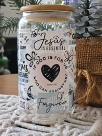 Image 4 of Jesus Loves Me Glass Cup