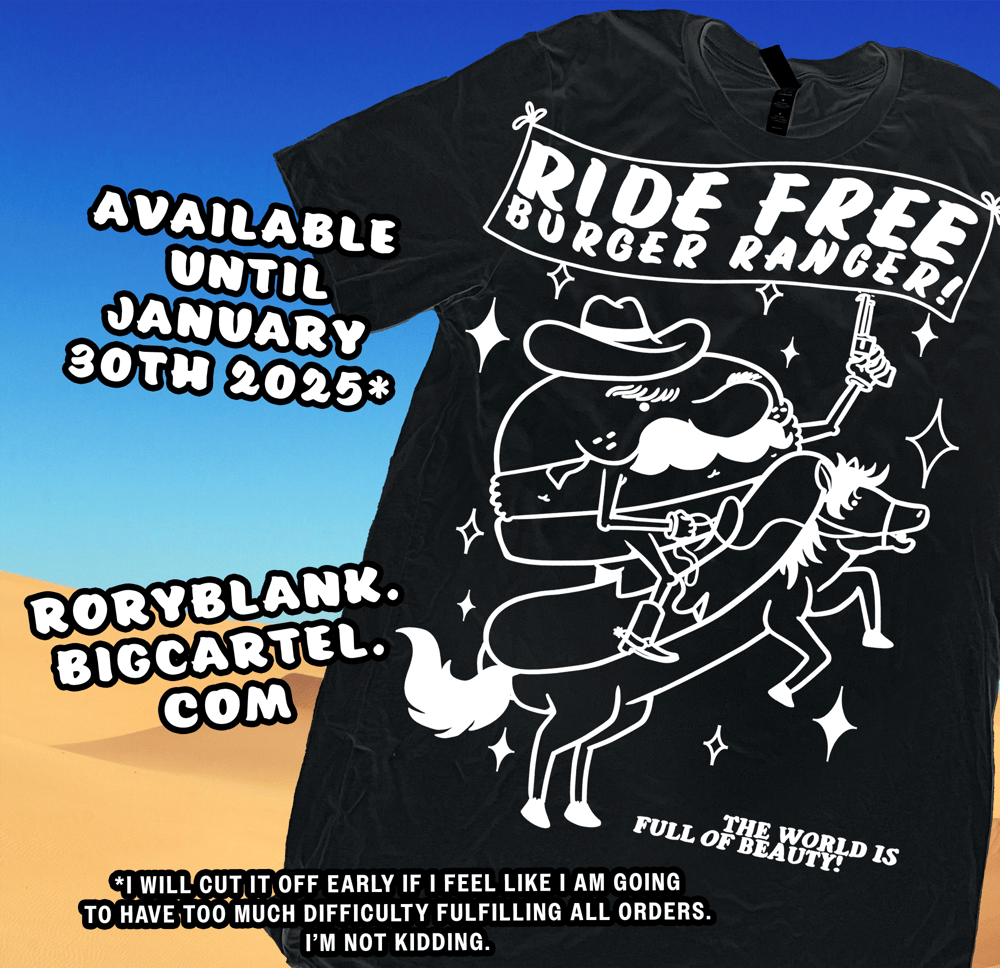 Image of RIDE FREE BURGER RANGER (Available until Jan 30th)- Black