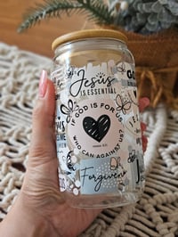 Image 2 of Jesus Loves Me Glass Cup