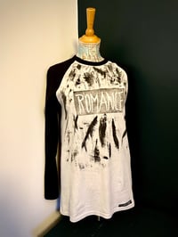 Image 1 of Glitter/Romance Hand Painted Basebell Tee - White