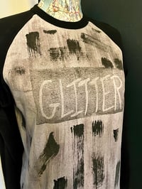 Image 5 of Glitter/Romance Hand Painted Baseball Tee - Camo