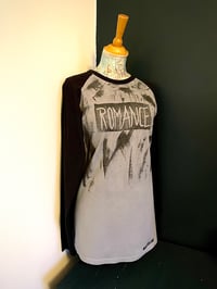 Image 1 of Glitter/Romance Hand Painted Baseball Tees - Grey