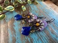 Image 7 of Earth Gardens enamel and gemstones earrings 