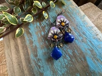 Image 10 of Earth Gardens enamel and gemstones earrings 