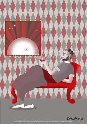 Image of Lámina Tarot Nº 4: 'El Emperador' / 'The Emperor'