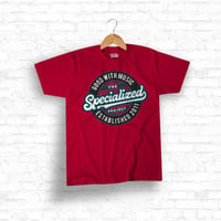 SPECIALIZED GOOD WITH MUSIC LOGO  RED ONLY  T-SHIRT