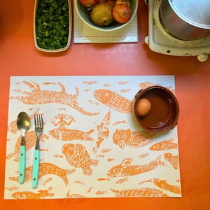 Persian Sea Creatures - Paper Placemats