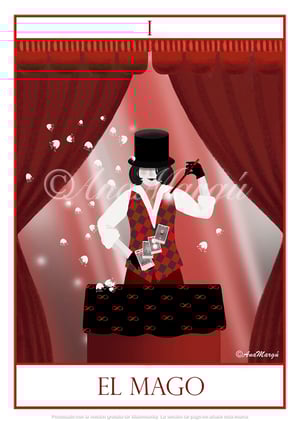 Lámina Tarot Nº 1: 'El Mago' / 'The Magician'