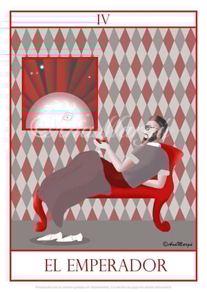 Lámina Tarot Nº 4: 'El Emperador' / 'The Emperor'