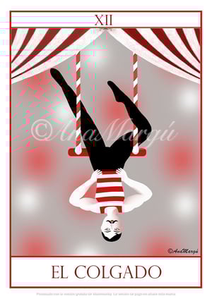 Lámina Tarot nº 12: 'El Colgado' / 'The Hanged Man'