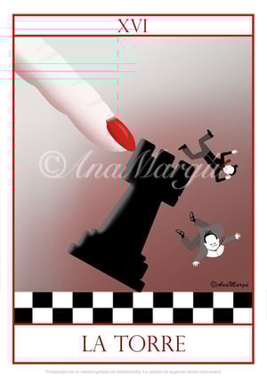 Lámina Tarot Nº 16: 'La Torre' / 'The Tower' 