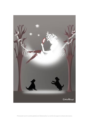 Lámina Tarot Nº 18: 'La Luna' / 'The Moon'