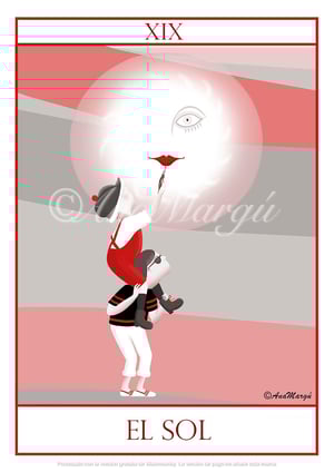 Lámina Tarot Nº 19: 'El Sol' / 'The Sun'