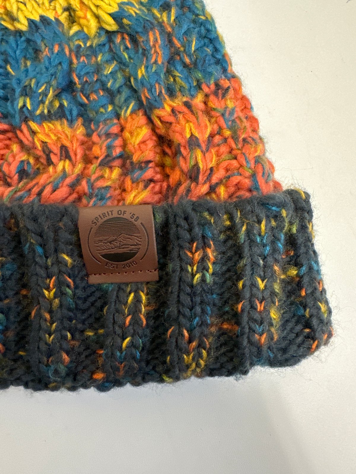 Image of SO58 Pom Pom Beanie in Retro Blues 