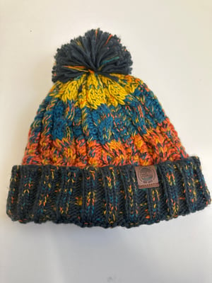 Image of SO58 Pom Pom Beanie in Retro Blues 