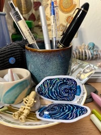Image 2 of juvenile emperor angelfish sticker 
