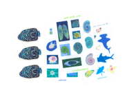 Image 4 of juvenile emperor angelfish sticker 