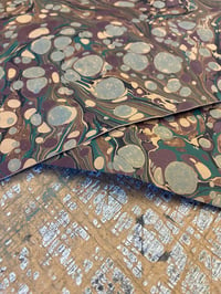 Image 2 of Hand Marbled Faux Leather PAPER // 2 pieces available 