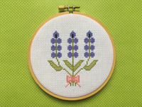 Image 1 of Lavender Flower Cross Stitch Pattern PDF