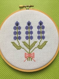 Image 2 of Lavender Flower Cross Stitch Pattern PDF