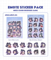 Image 2 of MDZS Cloud Recesses Gang Emote Sticker Pack - A6 sheets & Die-Cuts