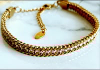 Image 2 of Chain Tennis Bracelet - 14k PVD Gold