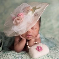 Image 1 of Newborn Fancy hats , and Pill Style