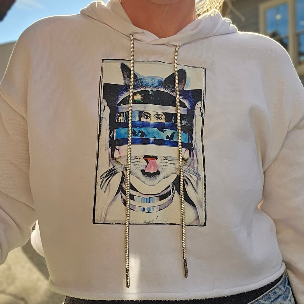 Cats Meow Cropped Hoodie