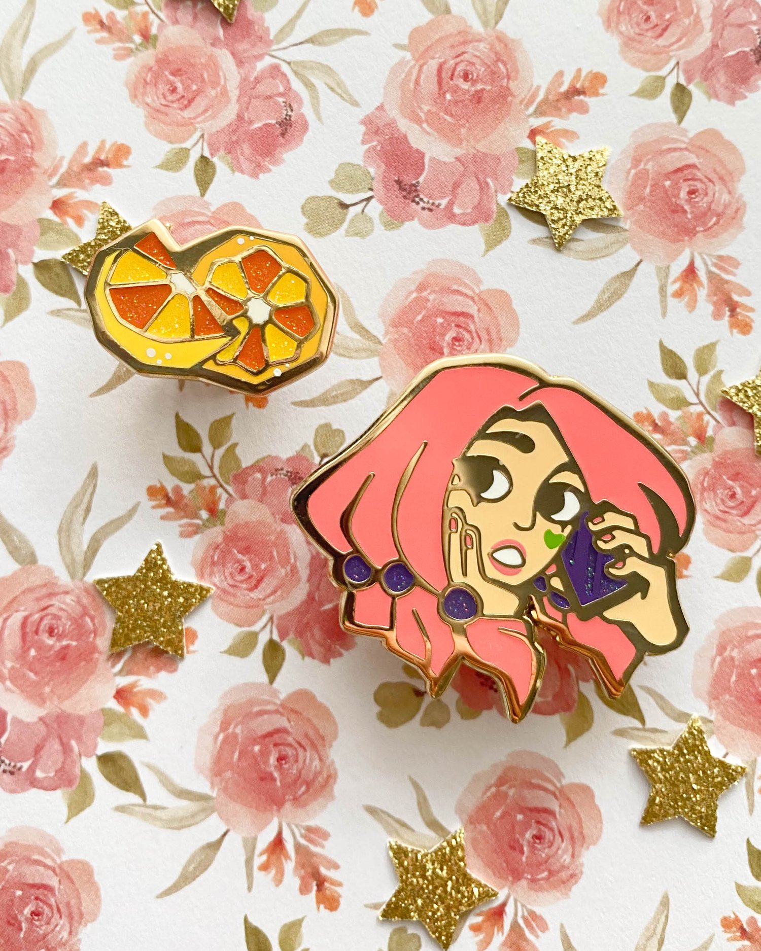 Flower Girl Enamel Pin