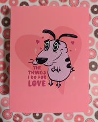The Things I Do For Love - Greeting Card - Love Valentine Romantic Cute Courage Cartoon